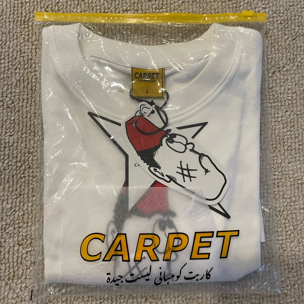 Brand New Carpet Company Moroccan White Tee (T-shirt) size Large Mens Nike